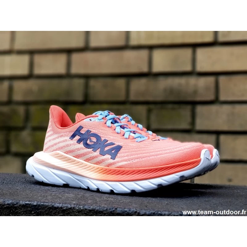 HOKA Mach 5 Femme Camellia / Peach Parfait