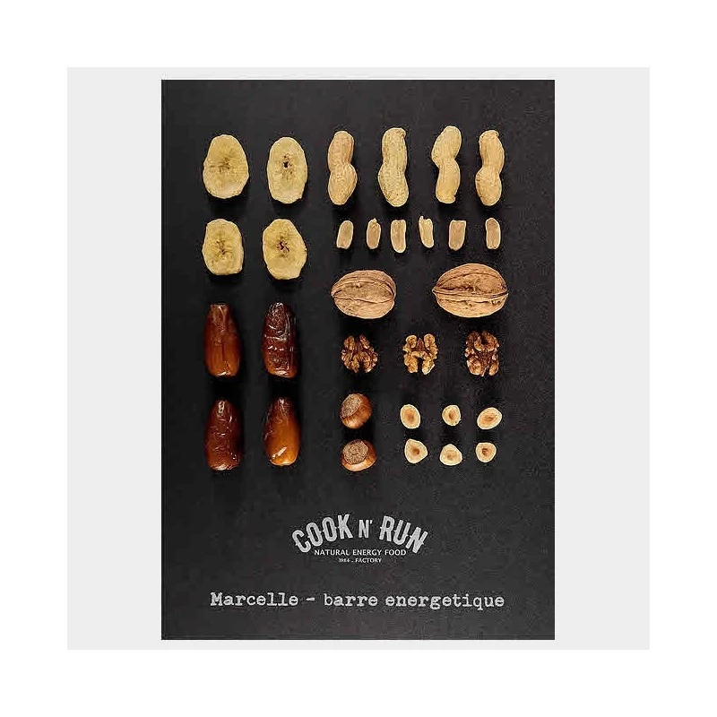 Barre Energetique Bio COOK N'RUN Marcelle Cacahuete/noix/noisett – Image 2