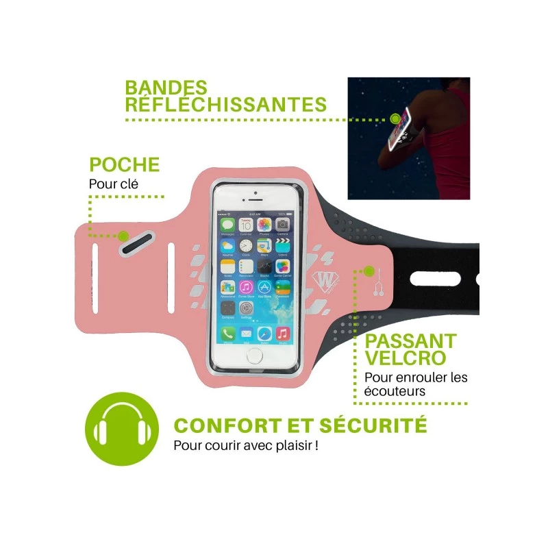 Brassard WANTALIS Athlète Lycra Saumon - L – Image 4