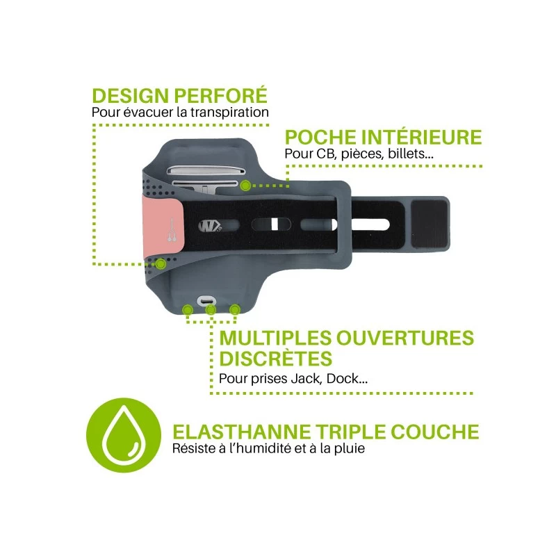 Brassard WANTALIS Athlète Lycra Saumon - L – Image 5