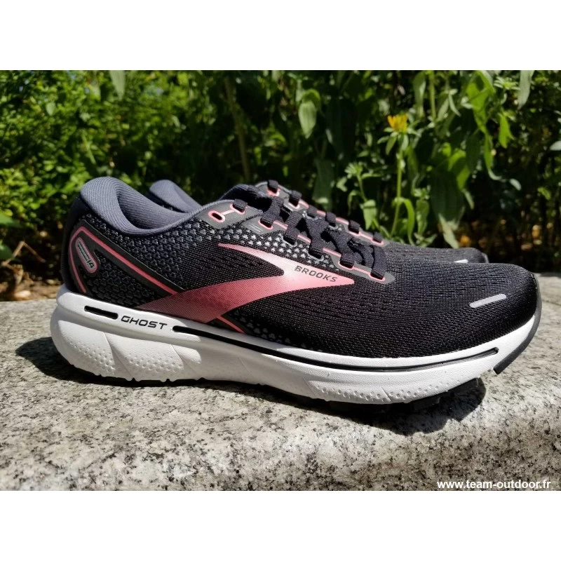 BROOKS Ghost 14 Femme Black / Coral / White
