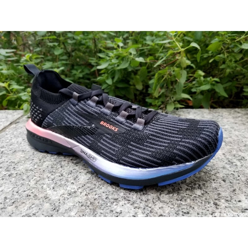 BROOKS Ricochet 2 Femme Black / Blue / Fiery Coral – Image 2