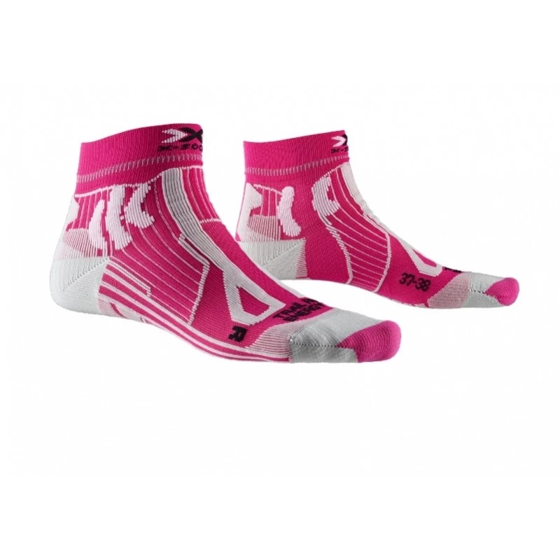 Chaussettes X-SOCKS Trail Run Energy 4.0 Rose / Blanc