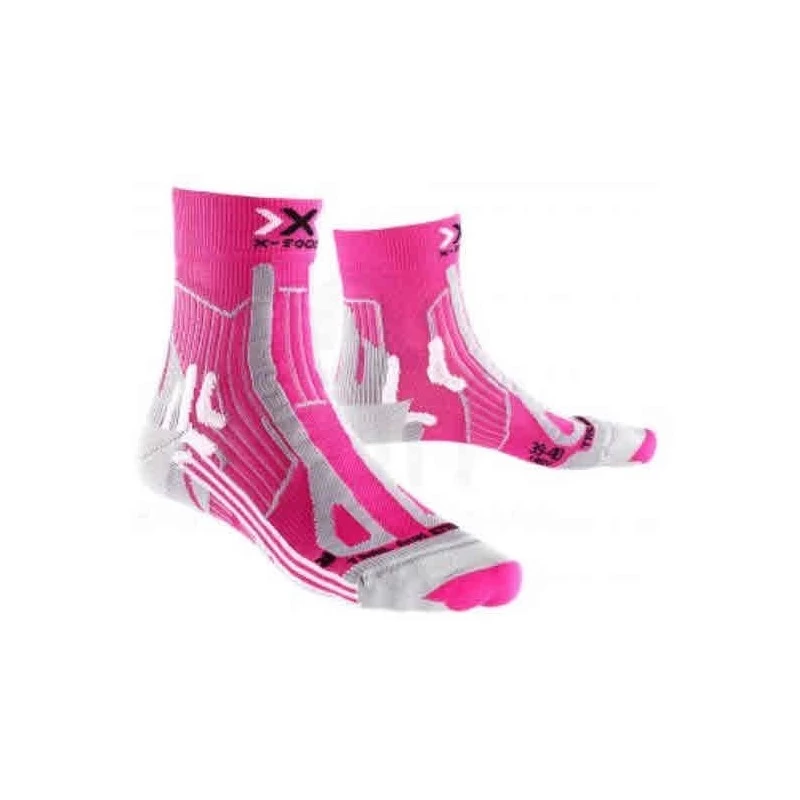 Chaussettes X-SOCKS Trail Run Energy Rose/gris