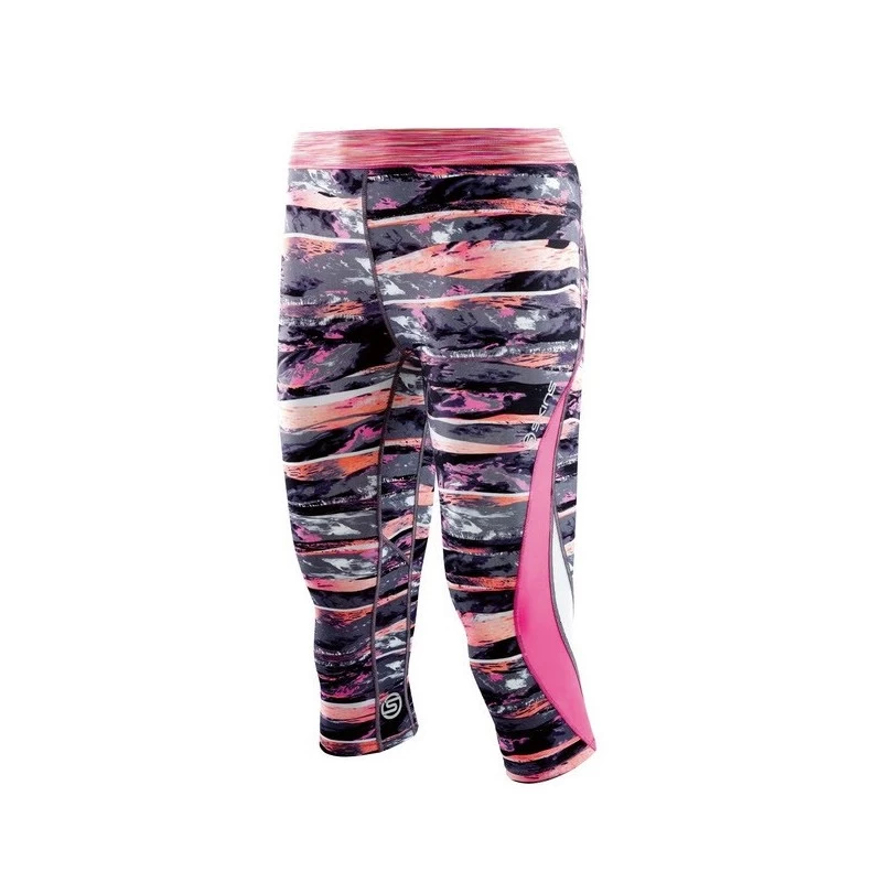 Collant 3/4 SKINS Dynamic Femme Multi Black Pink