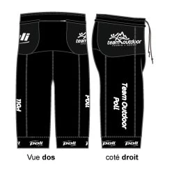 Cuissard TEAM OUTDOOR POLI Mixte Noir