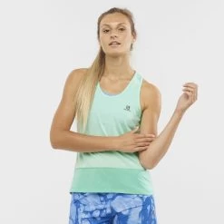 Débardeur SALOMON Cross Run Tank Femme Beach Glass