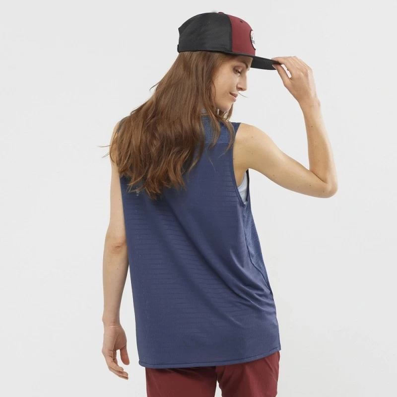 Débardeur SALOMON Outline Summer Tank Femme Mood Indigo – Image 3