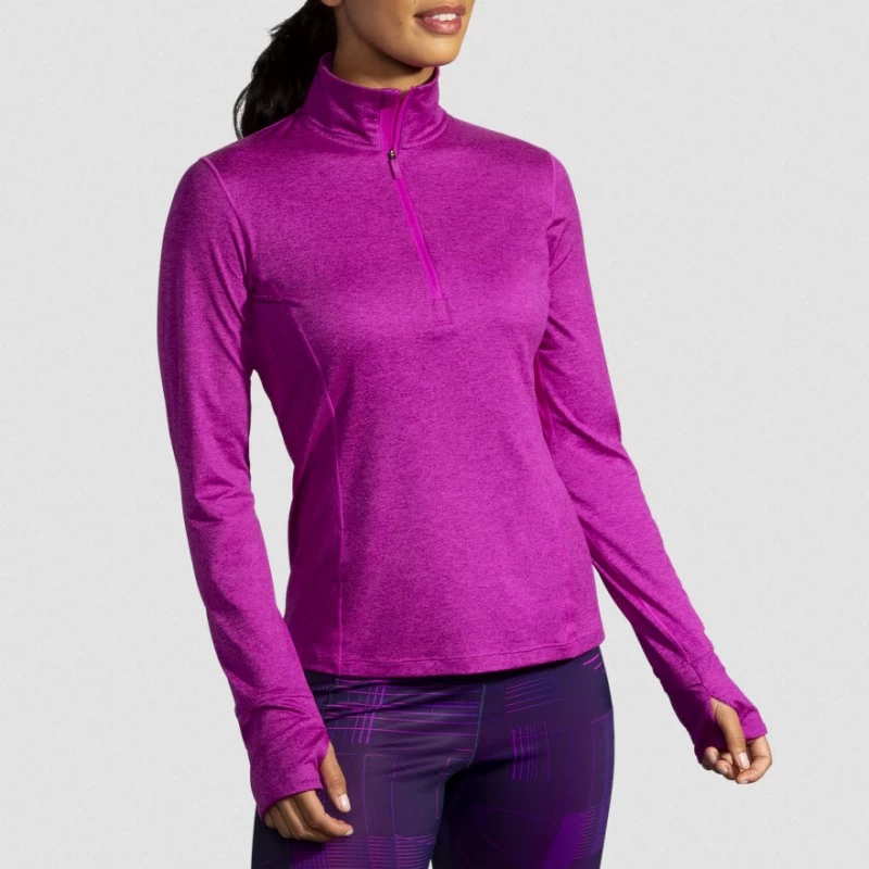 Haut BROOKS Dash 1/2 Zip Femme Heather Magenta – Image 2