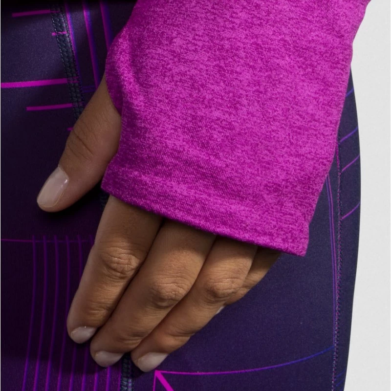 Haut BROOKS Dash 1/2 Zip Femme Heather Magenta – Image 5