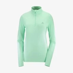 Haut SALOMON Comet Seamless HZ Femme Beach Glass