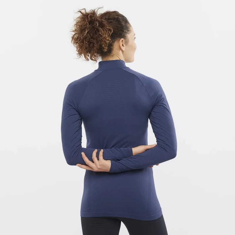 Haut SALOMON Essential Seamless HZ Femme Mood Indigo – Image 2