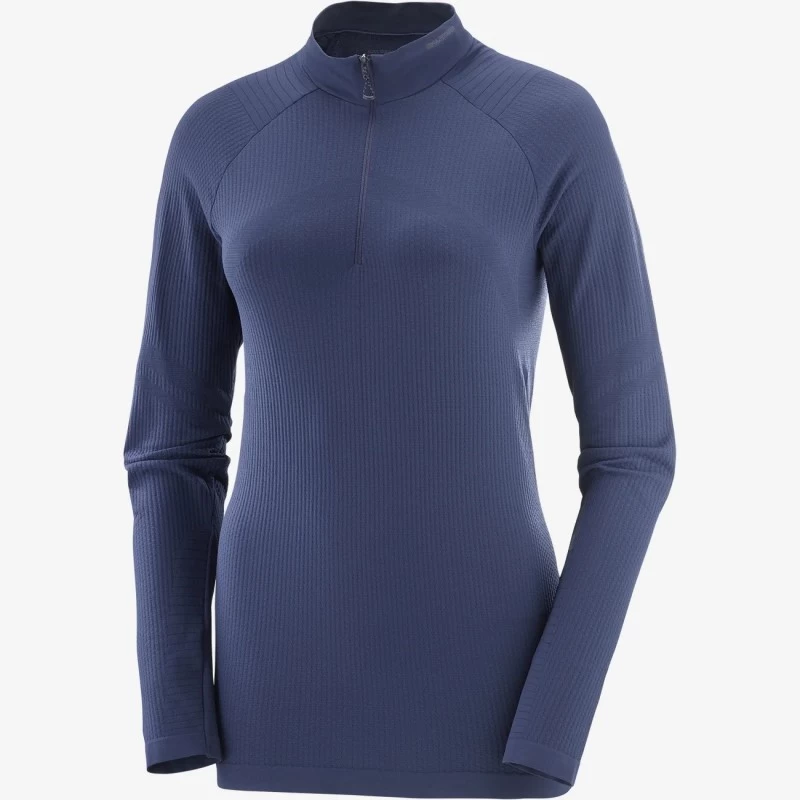 Haut SALOMON Essential Seamless HZ Femme Mood Indigo – Image 4