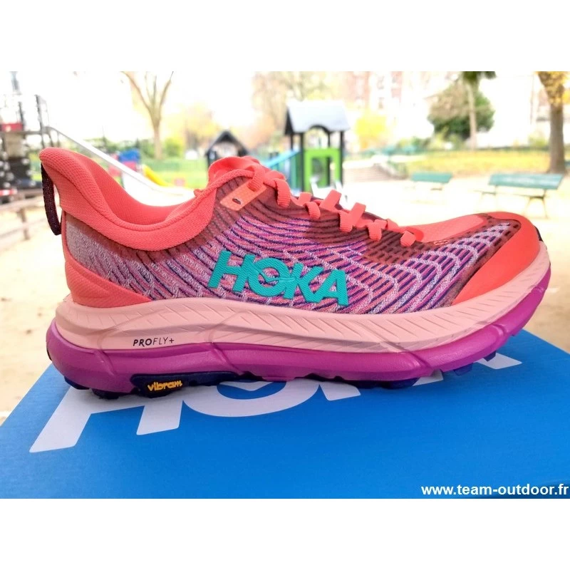 HOKA Mafate Speed 4 Femme Camellia / Peach Parfait – Image 4