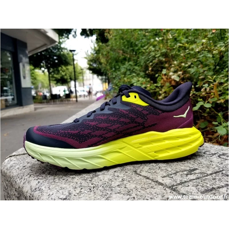 HOKA Speedgoat 5 Femme Blue Graphite / Evening Primrose – Image 6