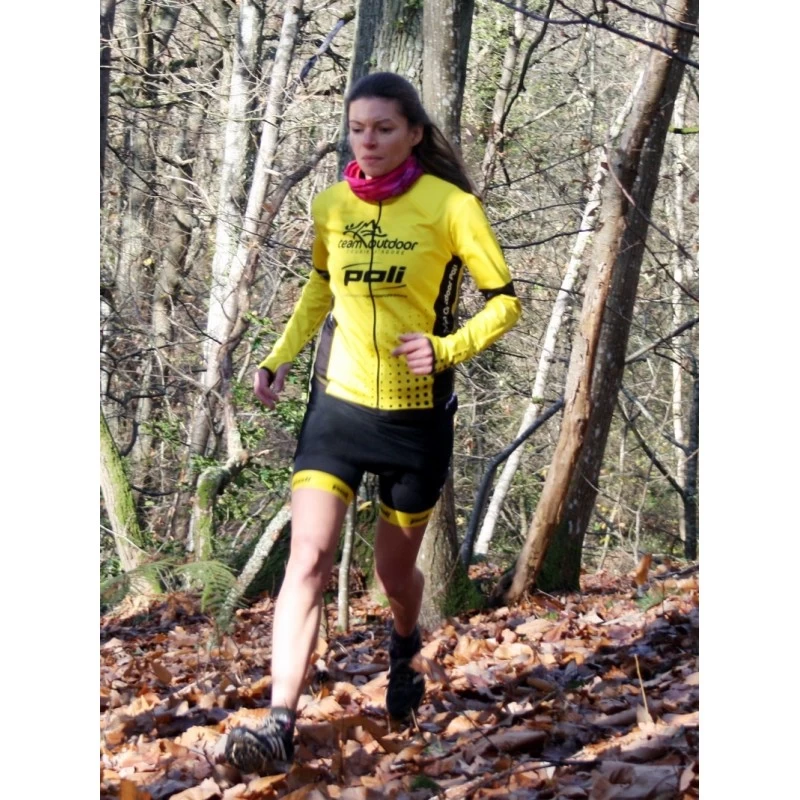 Jupe Trail 2en1 TEAM OUTDOOR POLI Femme Noire / Jaune – Image 2