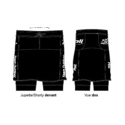 Jupe Trail TEAM OUTDOOR POLI Femme Noire