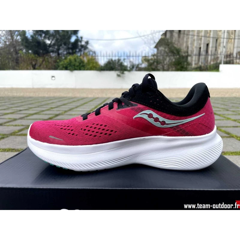 SAUCONY Ride 16 Femme Rose / Black – Image 2