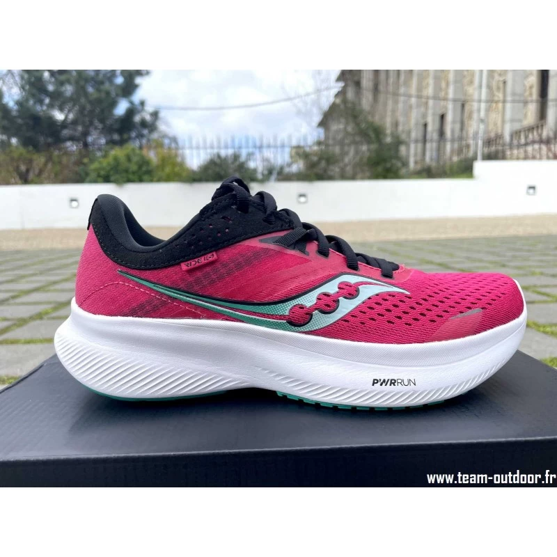 SAUCONY Ride 16 Femme Rose / Black – Image 3
