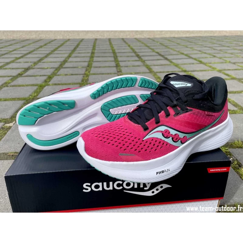 SAUCONY Ride 16 Femme Rose / Black – Image 7