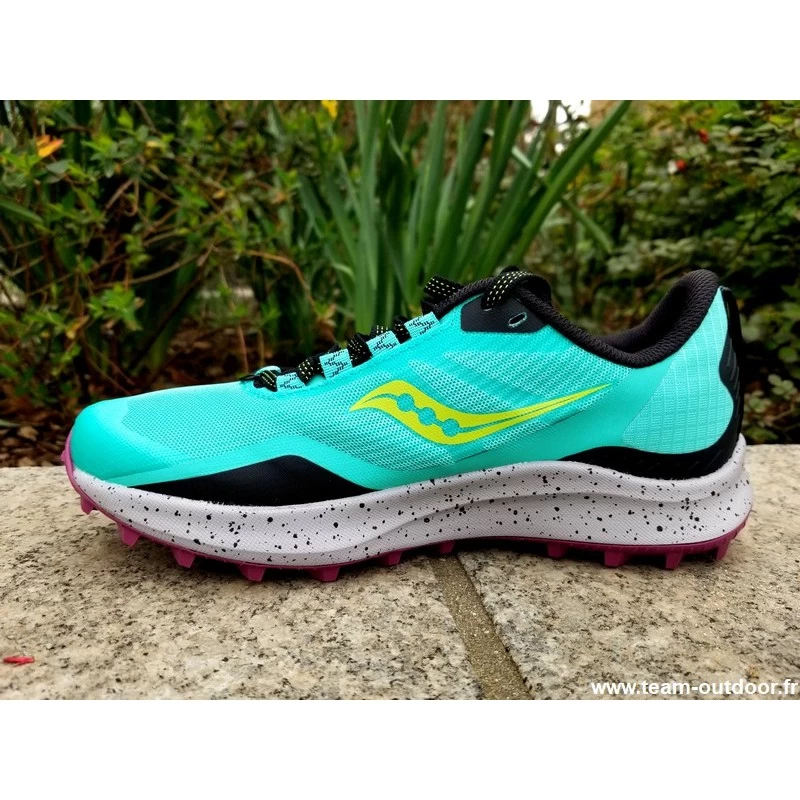 SAUCONY Peregrine 12 Femme Cool Mint / Acid – Image 3