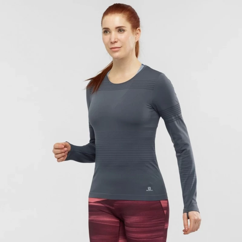 Salomon Tee-shirt Elevate Move'On LS Tee Femme Ebony