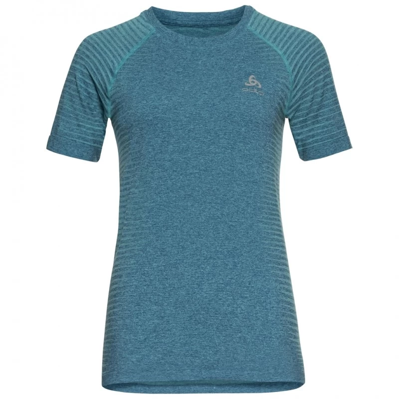 Tee-Shirt ODLO Essential Seamless Femme Reef Waters Melange – Image 2