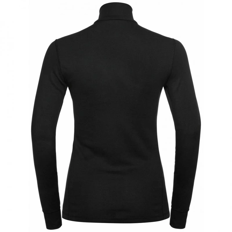 Tee-Shirt ODLO ML 1/2 Zip Performance Warm Eco Femme Black – Image 4