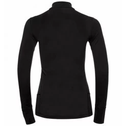 Tee-Shirt ODLO ML 1/2 Zip Merino 200 Femme Black