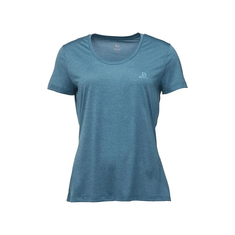 Tee-Shirt SALOMON Agile SS Tee Femme Mallard Blue / Heather – Image 3