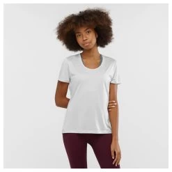 Tee-Shirt SALOMON Agile SS Tee W Femme White / Oster