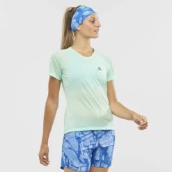 Tee-Shirt SALOMON Cross Rebel SS Tee Femme Beach Glass