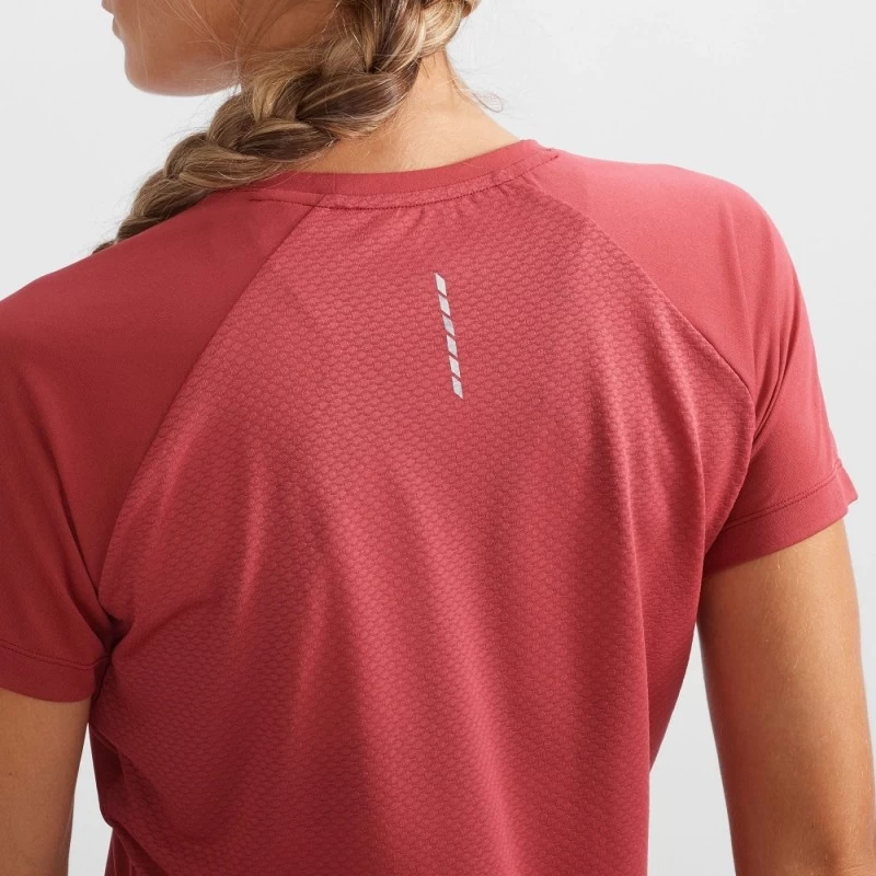 Tee-Shirt SALOMON Cross Rebel SS Tee Femme Earth Red – Image 4