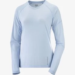 Tee-Shirt SALOMON Cross Run LS Tee Femme Chambray Blue
