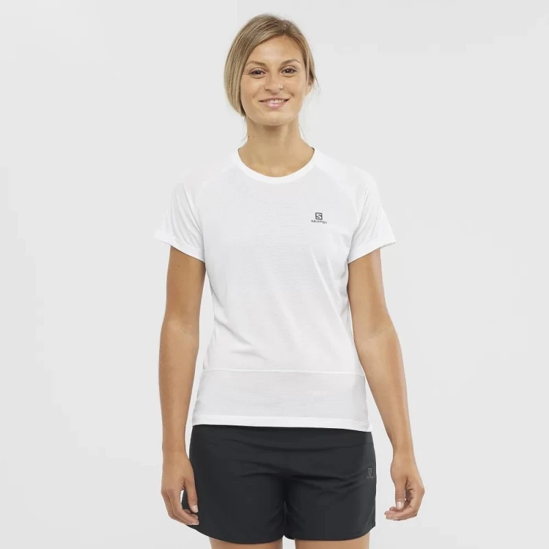 Tee-Shirt SALOMON Cross Run SS Femme White – Image 2