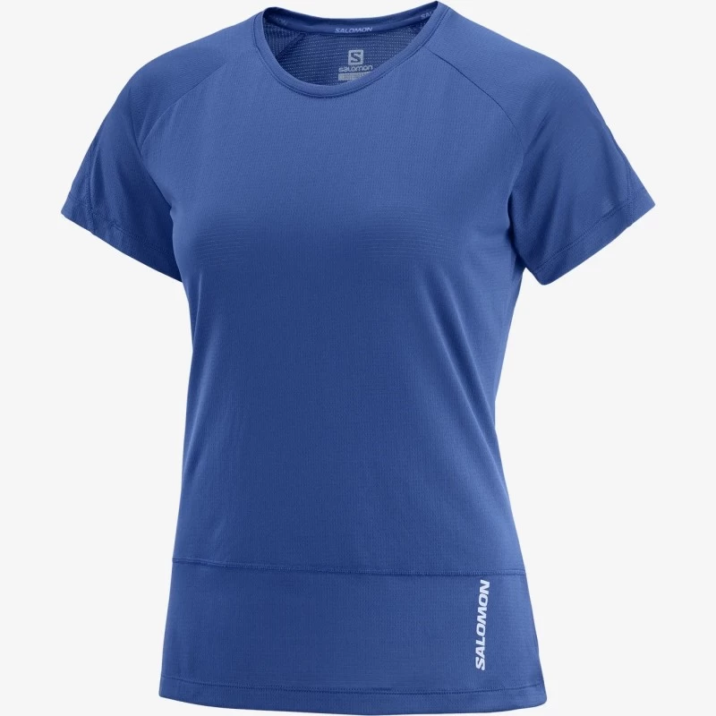 Tee-Shirt SALOMON Cross Run SS Tee Femme Navy Peony – Image 3