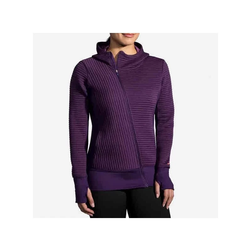 Veste BROOKS Fly-By Hoodie Femme Berry