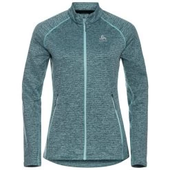 Veste ODLO Polaire Zippée Fli Femme Blue Wing Teal Melange