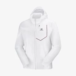 Veste SALOMON Bonatti Aero FZ Hoodie Mixte White / Cabernet