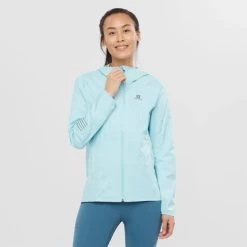 Veste SALOMON Bonatti WP JKT Femme Crystal Blue / Mallard